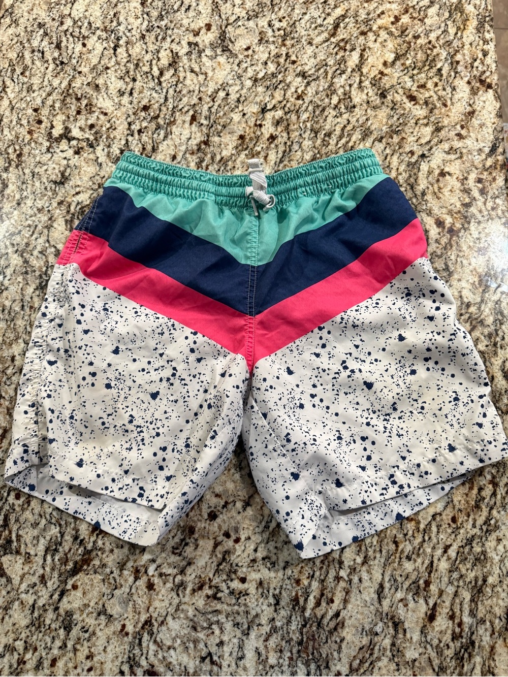 Men’s chubbies  Swim Shorts with Speckle Print - Mint, Navy & Pink